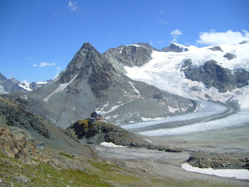 Dix hut at 2928 m, Swiss Alps.