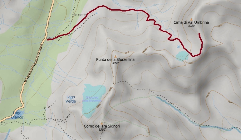 Route to Bivacco Battaglione Ortles.