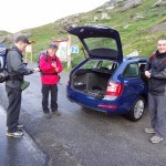 Preparation for the climb to Monte Breva.