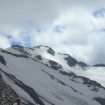 First view of Igloo des Pantalons Blancs (3280 m).