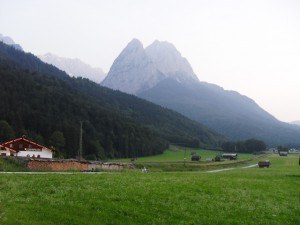 At the beginning of Zugspitze route (750 m).