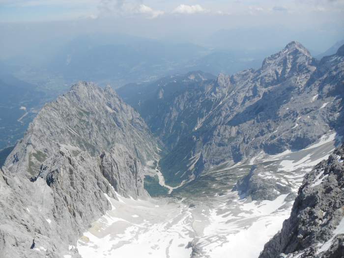 Höllental (Hell valley) - a very inappropriate name. View from the summit.