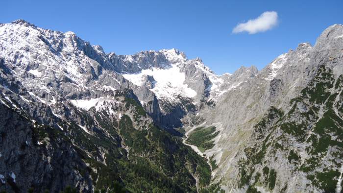 Zugspitze as seen from the summit of Schwartzkopf.