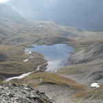 Lac des Autannes seen from Col de Torrent.