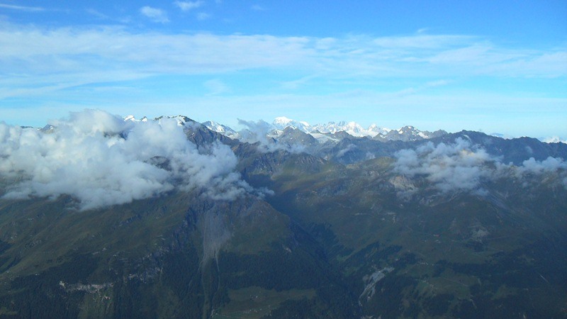 View toward Mont Blanc from Sasseneire.