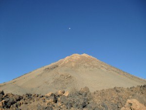 At around 3400 m; view of the summit.