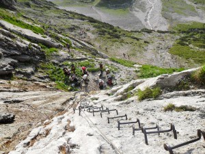 Climbing Zugspitze- The first ferrata