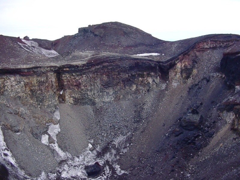 Climbing Mount Fuji.