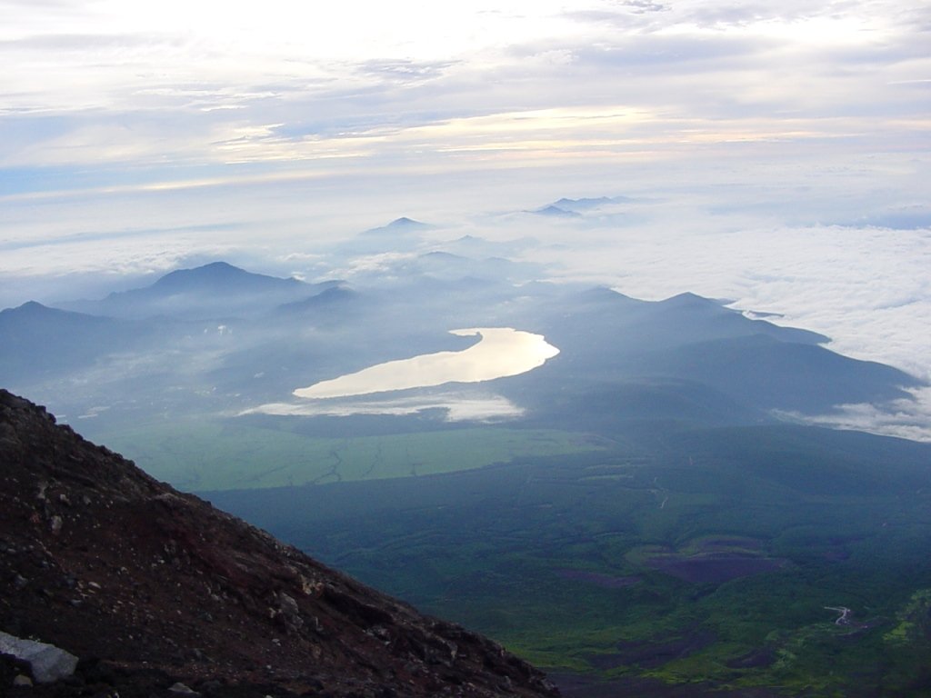 Climbing Mount Fuji.