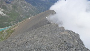 Clouds and mountain.