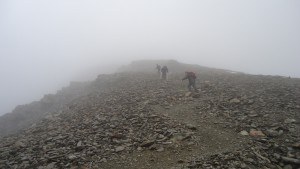 In clouds on Monte Scorluzzo.