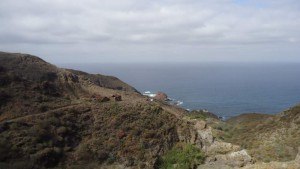 chamorga faro de anaga-viev back toward the sea