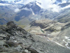 Platthorn and Mettelhorn - view back over the route