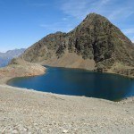 Schwarzkogel lake seen from the summit.