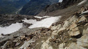 Toward the pass and view back.