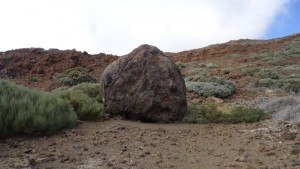 A lava ball along the route.