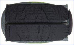 The bottom of Big Agnes King Solomon 15 Degree Sleeping Bag.