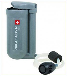 Katadyn Hiker water microfilter.