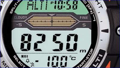 casio altimeter barometer and thermometer watch