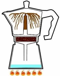 Principle of Bialetti coffee maker, from Wikipedia, by Alborzagros.