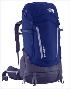 Terra 65 pack in blue - front view.