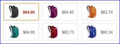 All colors of Osprey Daylite Plus backpack.