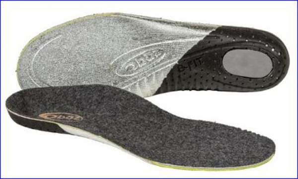 The wool-topped insole with reflective bottom.