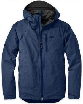 Outdoor Research Foray rain jacket for men.