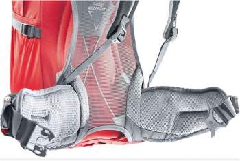 Lumbar zone without padding in Deuter Futura 32.