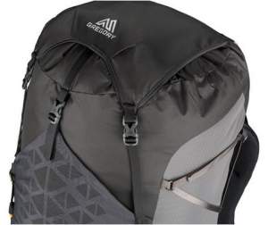 Paragon 68 - lidless use with top flap only. Visible also is the v-shaped upper side strap.