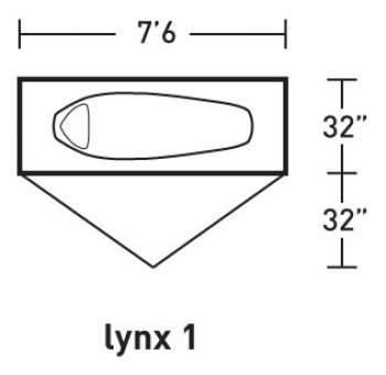 ALPS Mountaineering Lynx 1 tent - floor plan.