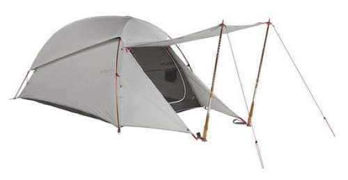 Kelty Horizon 2 tent. Minimum weight is 3 lbs 10 oz (1.6 kg). Packaged weight is 4 lbs 5 oz. (1.95 kg).