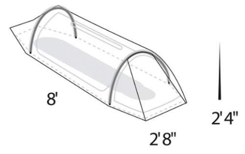 The tent plan and most important dimensions.