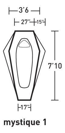 The Mystique 1 tent - floor plan.