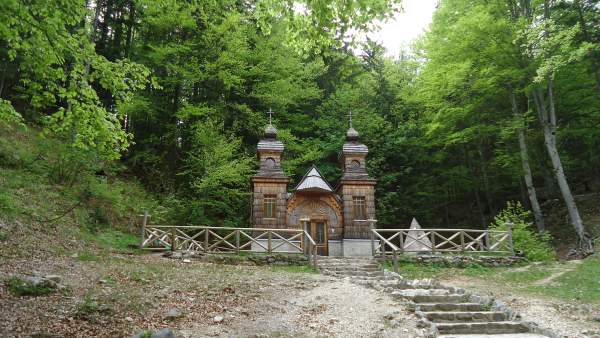 The Russian Chappel, built a century ago for 300 prisoners of war that were killed in an avalanche.