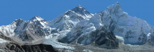 Mount Everest from the Kala Patthar. View from Southwest. 