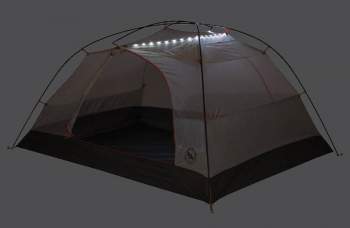 Enough light for ordinary tent routine.