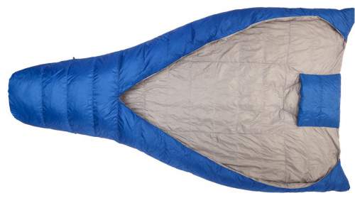 This picture shows the complete structure: the foot pocket, the opening and the wings and hand pockets, and the hood.