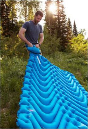 Inflating is easy with the included air bag pump.