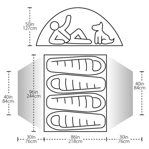 The floor plan and dimensions.