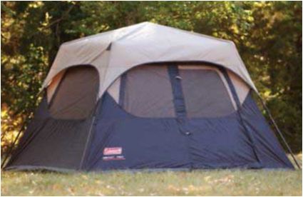 Coleman 4 Person Instant Cabin Tent with the extra fly added.