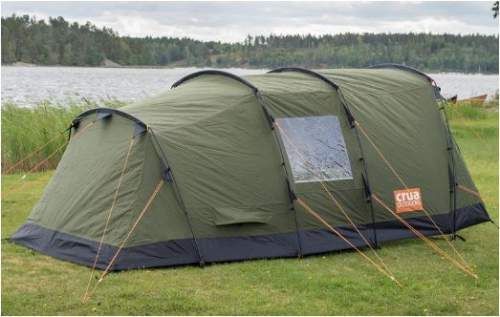 The side view showing one of the three vents and the window with a PVC panel.