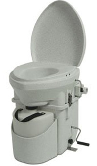 Nature's Head Dry Composting Toilet with Standard Crank Handle.