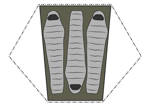 Vasquez Peak 3 person tent - floor plan.