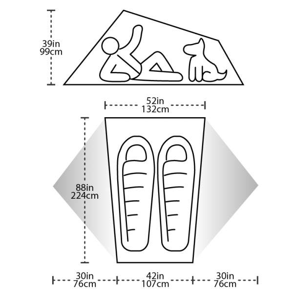 The most important dimensions and the floor plan.