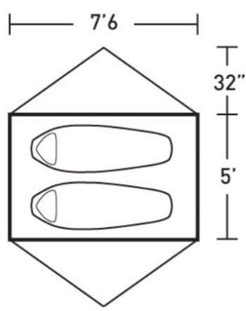 The floor plan and the dimensions.