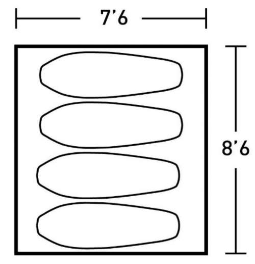 The floor dimensions.