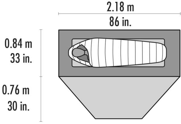 The floor plan and the dimensions.