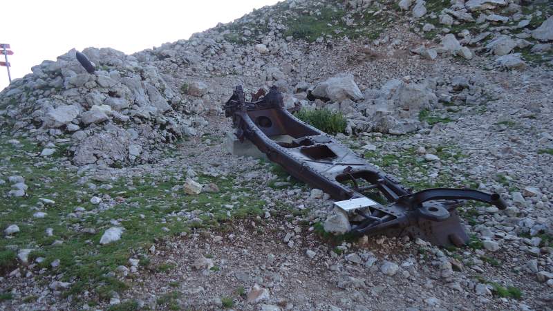 The piece of a cannon from the WWI.