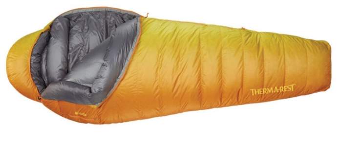The Oberon 0 degree sleeping bag top view.